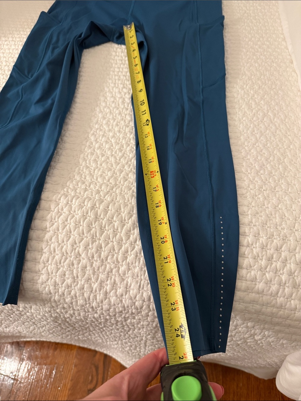 Lululemon Fast & Free Tight II High-Rise Leggings 25” Nulux Carbon Blue sz 10 - Picture 4 of 5